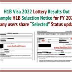 when will h1b lottery results be out 2022